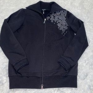 Escada Sport Black Jacket with rhinestone detail in great condition